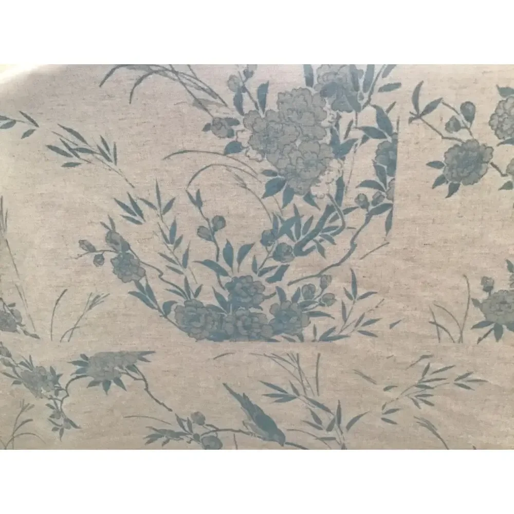 Rachel Ashwell Shabby Chic Blue Bird Chinoiserie Linen For Sewing & Wallpaper